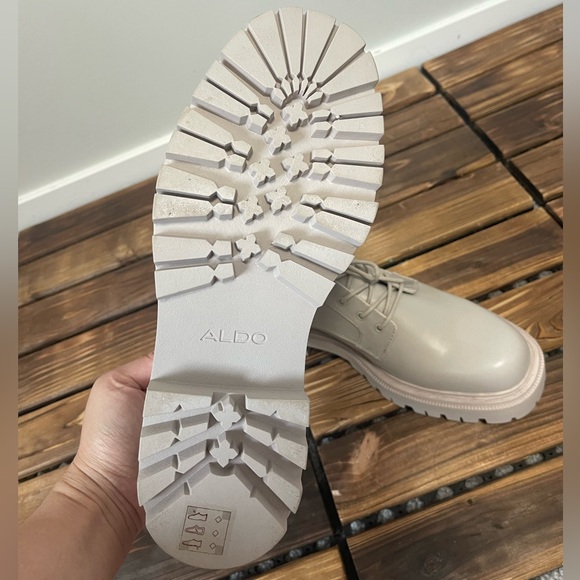 Aldo Bigmove Lace Up Light Gray Shoes Size 9 - Picture 10 of 14